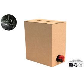 Caja bag in box de 15 litros de color kraft