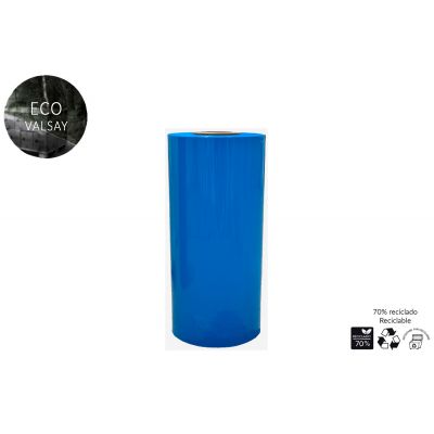 Film estirable automático azul reciclado de 23 um