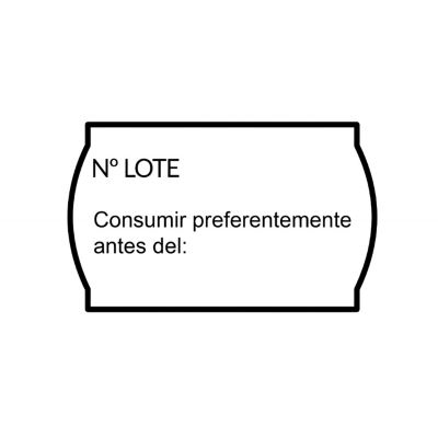 Etiqueta con fecha de consumo y número de lote
